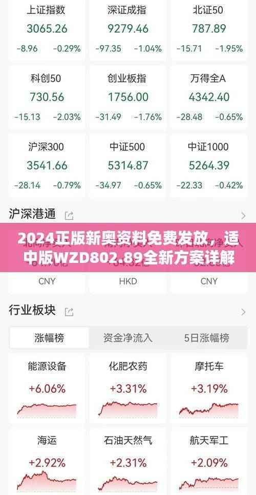 2024正版新奥资料免费发放，适中版WZD802.89全新方案详解