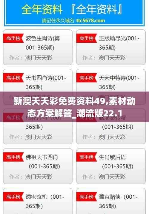 新澳天天彩免费资料49,素材动态方案解答_潮流版22.1